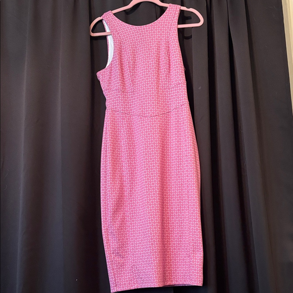 Y2K Chic Pink Geometric Midi Dress